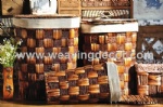 Straw laundry hamper from factory