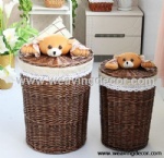 natural wicker laundry basket for wholesale
